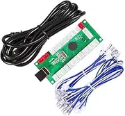 EG STARTS Arcade Zero Delay USB Encoder to PC Games Controllers for Arcade DIY Kits Parts Mame Jamma & Other PC Games (2Pin Joystick + Happ Style Push Button)