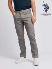 U.S. Polo Assn. Grey Core 5 Pocket Mens Trousers (N95652) | $150