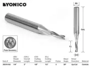 1/8" Dia. Low Helix Upcut End Mill CNC Router Bit - 1/4" Shank - Yonico 35310-SC