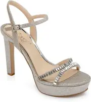 Jewel Badgley Mischka Gallant Platform Sandal 8, Light Gold