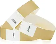 1,000 WristCo Tyvek Deep Metallic Gold Wristbands for Events – Tamper-Proof Design Prevents Reuse – Premium-Grade Bracelets for Hospital & Medical ID, Party, Concert Entry, VIP Identification