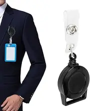 Badge Reels Retractable Clip - ID Name Cards Badge Holder Clip - Elastic Name Badge Holder, Portable Supplies For Workers, Students, Security Staff, Teachers