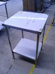STAINLESS STEEL BENCH- 600x600x900-GRADE304 FULLY STAINLESS LEGS, SHELF & FRAME