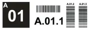 Custom Printed Magnetic Racking Label with unique Barcodes and location.