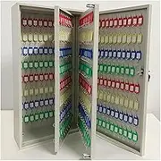 Portable Storage Secure Key Cabinet with Hooks and Labels, Large Capacity Key Storage Box for Homes, Hotels, Real Estate, and Businesses 450 Key Capacity