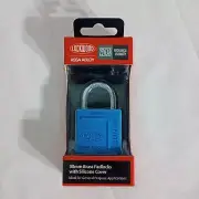 Lockwood 30mm Alloy Silicon Padlock Blue Assa Abloy Brand New Free Postage