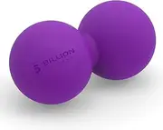 5BILLION Peanut Massage Ball - Double Lacrosse Massage Ball & Mobility Ball for Physical Therapy - Deep Tissue Massage Tool for Myofascial Release, Muscle Relaxer, Acupoint Massage (Purple)