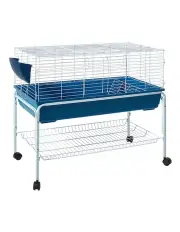 [i.Pet] Rabbit Cage Hutch 106cm in Blue/White