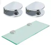 Glass Clamps Bracket, Floating Shelf Brackets Heavy Duty, 4pcs Glass Clamps Zinc