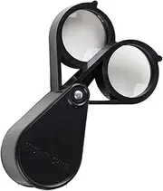FONDOTIN Portable Dual Lens Magnifier Folding Magnifying Tool for Jewelry and Watch Repair Compact Handheld Magnifier for Coins Stamps and Detailed Examination
