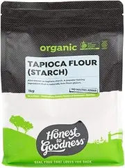 Honest to Goodness Organic, Tapioca Flour (Starch), 1 kg - Fine Texture and Mild, Slightly Sweet Flavour. A Versatile Addition to any Gluten-Free Pantry.