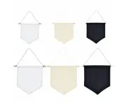 6Pcs Pin Wall Display Banner Enamel Lapel Badge Flag Canvas Wall Banner Room Decor