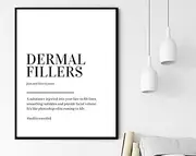 Dermal Fillers Definition Print Poster