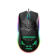 RGB USB Wired Gaming Mouse with Fast 6400 DPI, Honeycomb Hollow Ergonomic Design Backlit Gamer Mouses for Computer Gamer