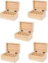 SEWACC Pcs Box Wooden Essential Oil Holder Storage Box for Essential Oils Elegant Case Pressure-Resistant Feature