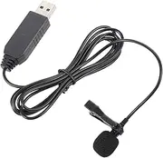 NUOBESTY 360° Omnidirectional Mini Pickup Microphone Computer Recording Mic for Streaming Vlogging Lapel Microphone Sturdy Clip