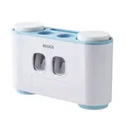 Toothbrush Holder Storage Rack Toothpaste Dispenser Wall-Mounted Toothpaste Squeezer With 4 Cups Bathroom Accessories