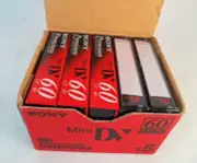 Box of 5 Sony Mini DV Blank Tapes - DVM60PR2 - 60 minute Blank Tapes
