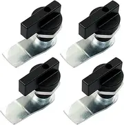 Kyuionty 4Pcs Thumb Operated Offset Cam Locks, T Handle Swing Knob Turn Latch Thumb Cam Lock for Machine Cabinet, RV Compartment Door