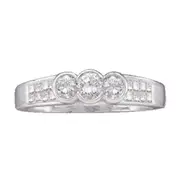 1/2CT-Diamond 3-STONE BRIDAL RING