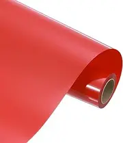 uxcell Heat Transfer Vinyl Roll, 12" x 4.9ft HTV Iron on Transfer Vinyl for T-Shirts Craft Cutter Cutting Machine, Easy to Cut and Weed (Red)