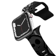 Apple Watch Series 7-9 (41mm) Impact Band SKULLS ODD ONE OUT WATCH BAND, B&W HALLOWEEN SKULL SPOOKY CREEPY BLACK & WHITE DEATH PATTERN