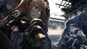 Anime girls digital art portrait frontline war ump9 Playmat Gaming Mat Desk