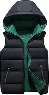 [Maeau] Boys Puffer Vest Kids Down Gilet Girls Warm Jacket Thermal Sleeveless Coat Warm Windproof Outwear Outfits Waistcoat Puffer Vest Padded with Hood