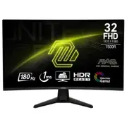 MSI MAG 31.5in FHD VA 180Hz Adaptive-Sync Curved Gaming Monitor (MAG 32C6)