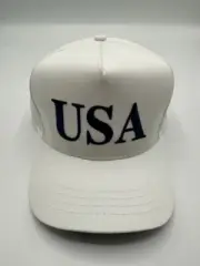 OFFICIAL Cali-Fame USA 45 MAGA Trump White Made In America Trucker Hat One Size