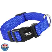 TwoEar Heavy Duty Dog Collar Reflective, Adjustable Nylon Pet Collar with Dur