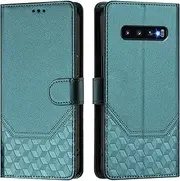 Compatible with Samsung Galaxy S10 (149.9mm) Wallet Cover,Compatible with Samsung Galaxy S10 (149.9mm) Card Holder Flip Stand PU Leather Phone Case Green