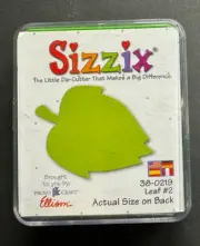 NEW & Retired 38-0219 Sizzix Steel Rule Die Leaf # 2 Size 1 1/2" x 2"
