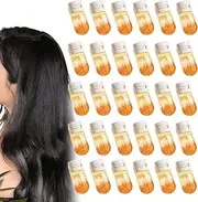 Perfume&oil 2 in 1-Avocado Nourishing&shining Hair Oil, 30PCS Scented Hair Oil Perfume Mini Capsules, Perfume Para El Cabello De Mujer for Frizzy, Dry, Damaged Hair (Caramel Woody Tone)
