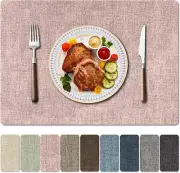 Faux Leather Heat Resistant Valentine'S Day Placemats Set of 6 – Waterproof Oilp