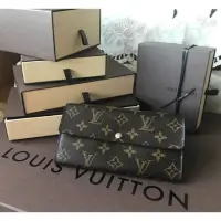 在飛比找蝦皮購物優惠-《 LV 》正品 經典 Monogram 漂亮耐用絕版長夾／