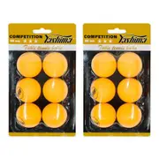 2x Yashima 3 Star ITTF Approved Practice/Competition Table Tennis Balls - Orange