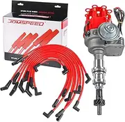 JDMSPEED New Red Cap HEI Distributor and Plug Wires 289-302 Replacement For Ford Small Block