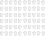 Yrhrol 60Pack White Silicone Rubber Replacement Mushroom EarTips Earbud for Radio Acoustic Tube Earpiece/Coil Tube Headset Earbud Compatible for Motorola Baofeng Kenwood Midland Yaesu Cobra Icom HYT