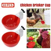 10x Chicken Water Cup Feeder Drinker Drinking Bowl Waterer Poultry Automatic
