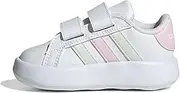 [adidas] MDT59 Sneakers, Grand Court 2.0, Kids, Boys, Girls, 4.7-6.5 inches (12-16.5 cm), Footwear White/Crystal Jade/Clear Pink (IH4884), 13.0 cm