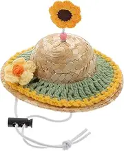 YARNOW Decorative Cat Dog Cosplay Hat Lightweight Wear Resistant Pet Accessory for Parties Festivals Photoshoots Adorable Sunflower Design Present for Pets