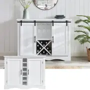 Jefferson Buffet Sideboard Cabinet With Wine Storage Rack + Brunel Sideboard Buffet Living Room Bathroom Storage Cabinet