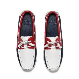 【TRAVEL FOX 旅狐】女鞋 DALLAS 經典休閒帆船鞋(919327-321 紅藍白)