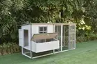 PawHub Extra Large Twin Wooden Chicken Coop Rabbit Hutch Hatch Box With Run