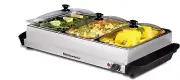 Elite Gourmet EWM-6171 Triple 3 x 2.5 Qt. Trays, Buffet Server