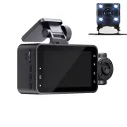 Wifi Car DVR 3 Lens Dash Cam Video Recorder G-Sensor Front Inside Rear Camera (for: Honda)