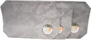 SET OF 3 SAME DAMASK FABRIC PLACEMATS 12" x 18", FLOWERS ON SILVER, GREY/GRAY,BH