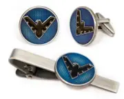 Nightwing Cuff Links, Geek Wedding Groomsmen Cufflinks Jewelry Geeky Nerdy Gift