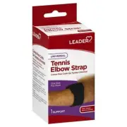 Leader Universal Tennis Elbow Strap, OSFM, Black